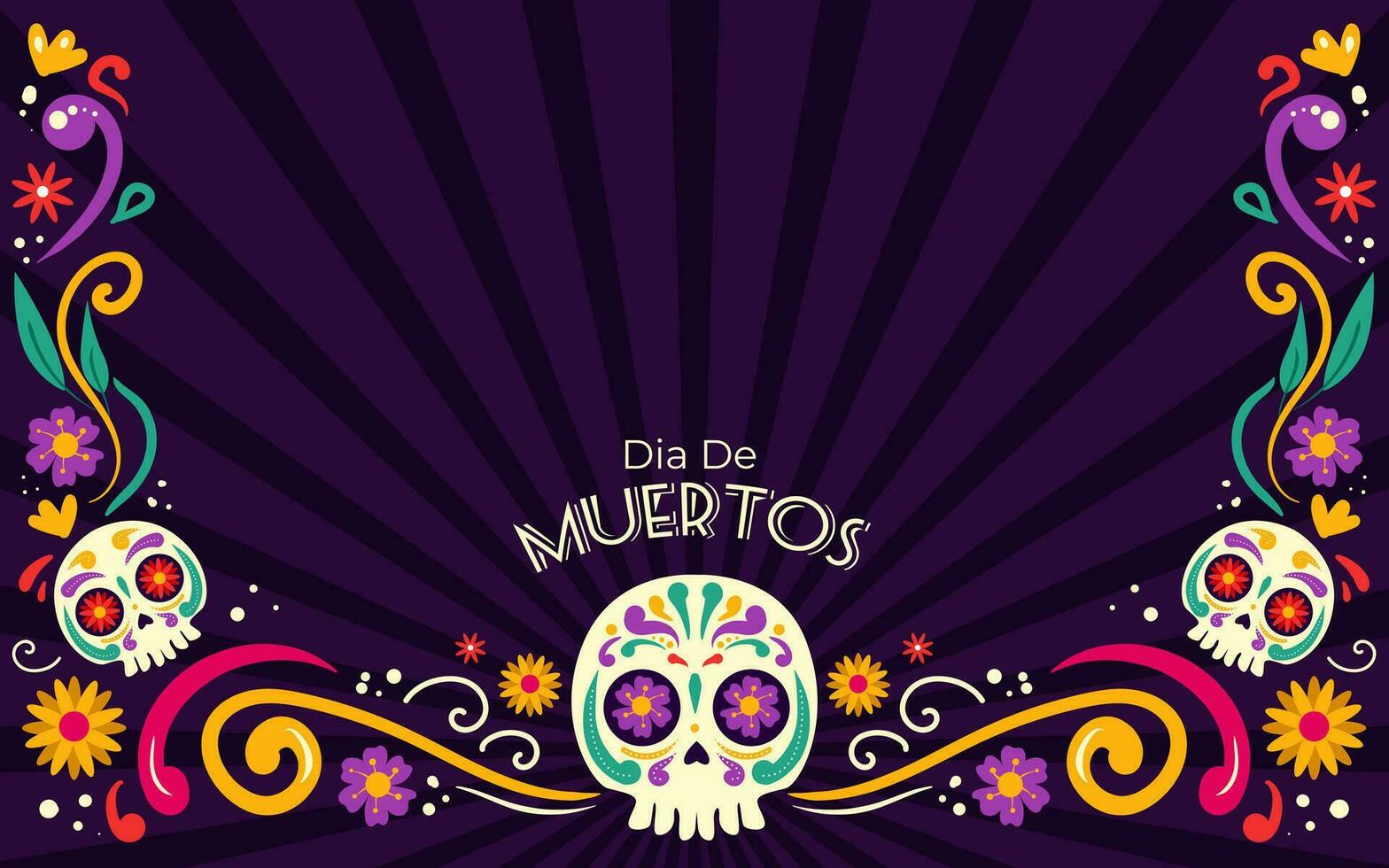 Happy Dia De Muertos Background vector
