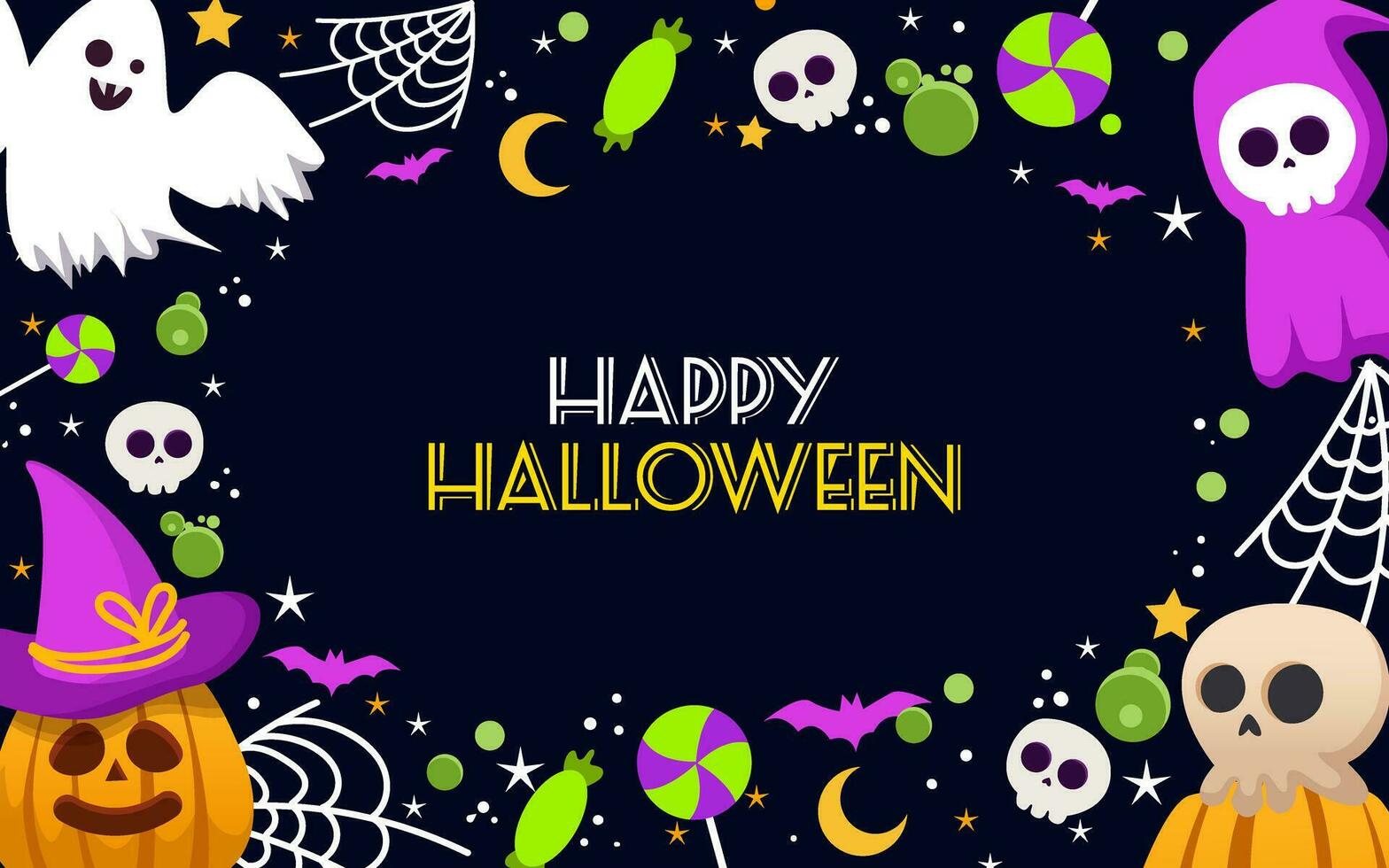 Halloween Spooky Element Background vector