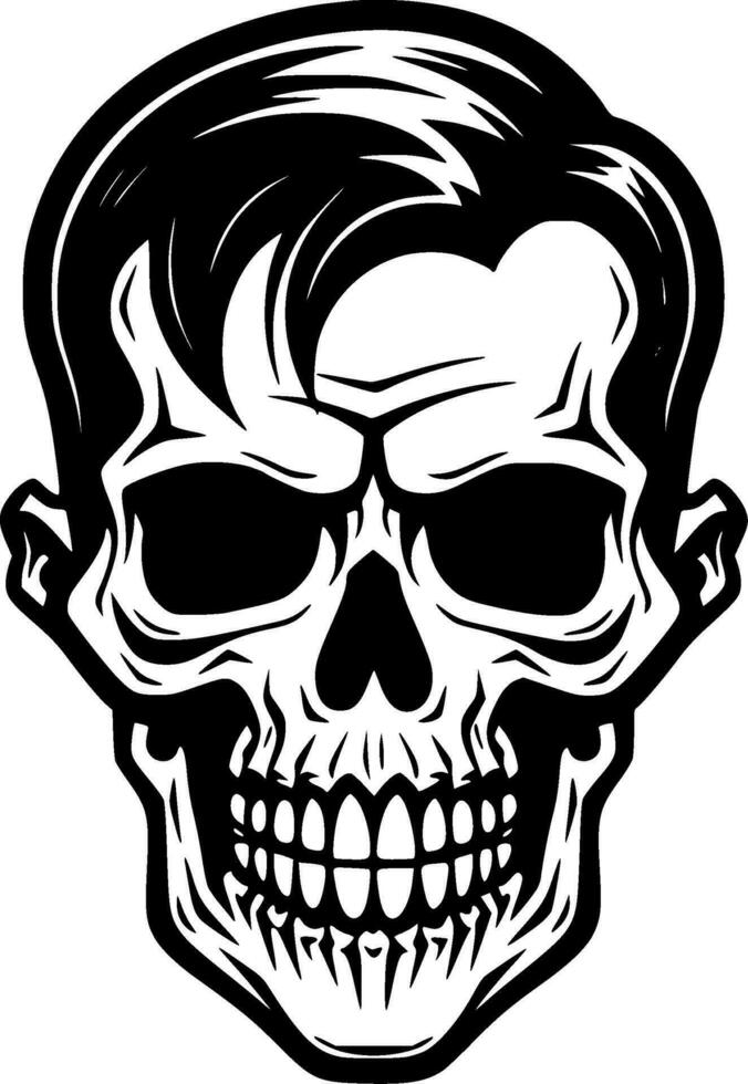 Skull, Minimalist and Simple Silhouette - Vector illustration