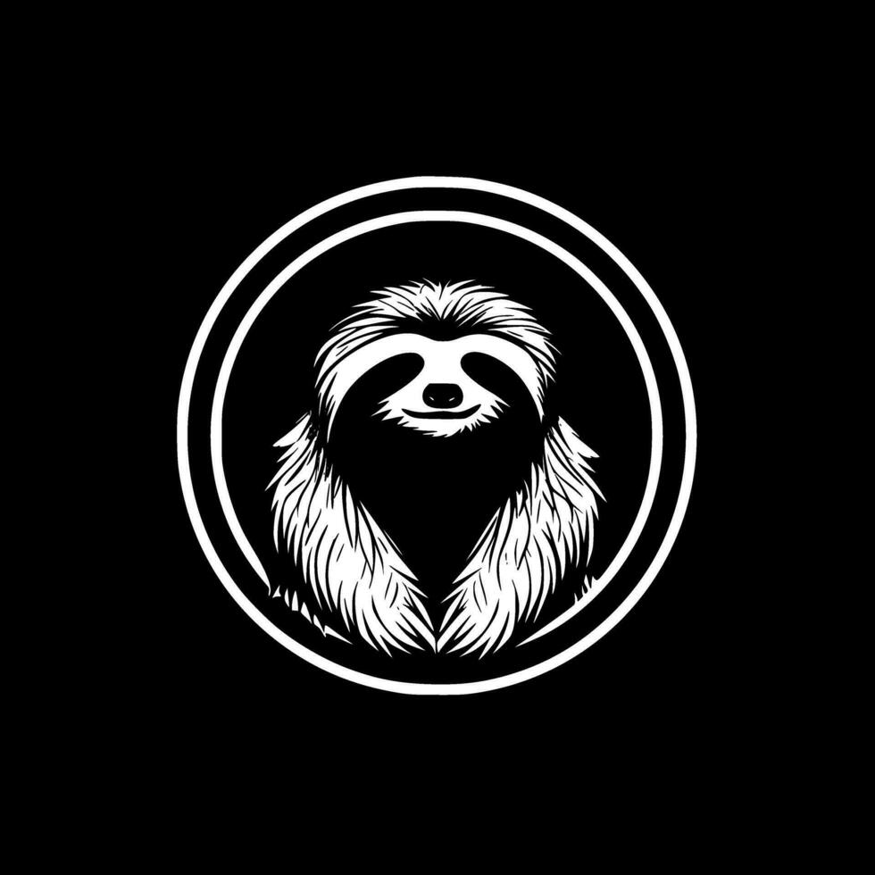 Sloth, Minimalist and Simple Silhouette - Vector illustration