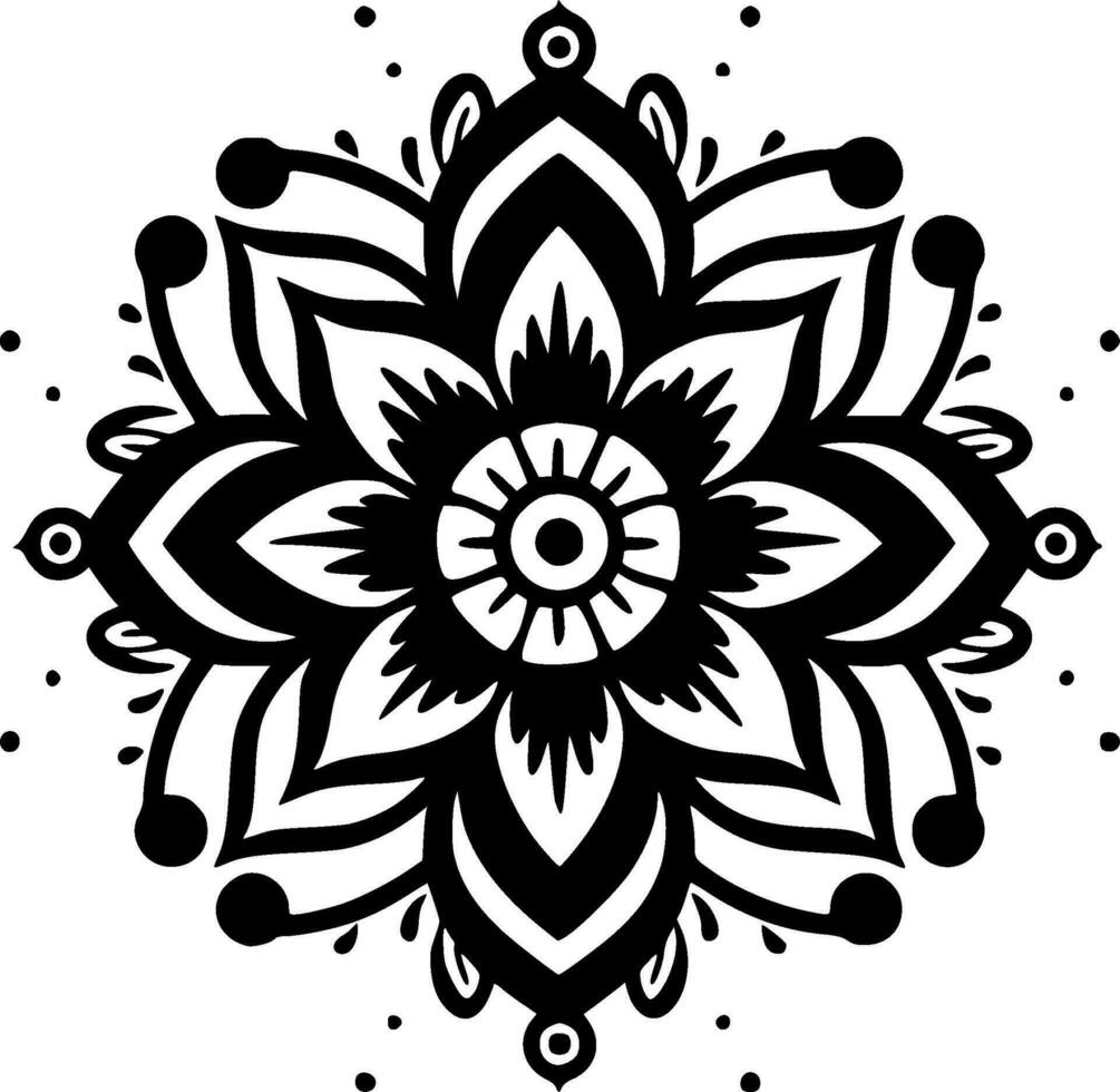 Mandala - Minimalist and Flat Logo - Vector illustration