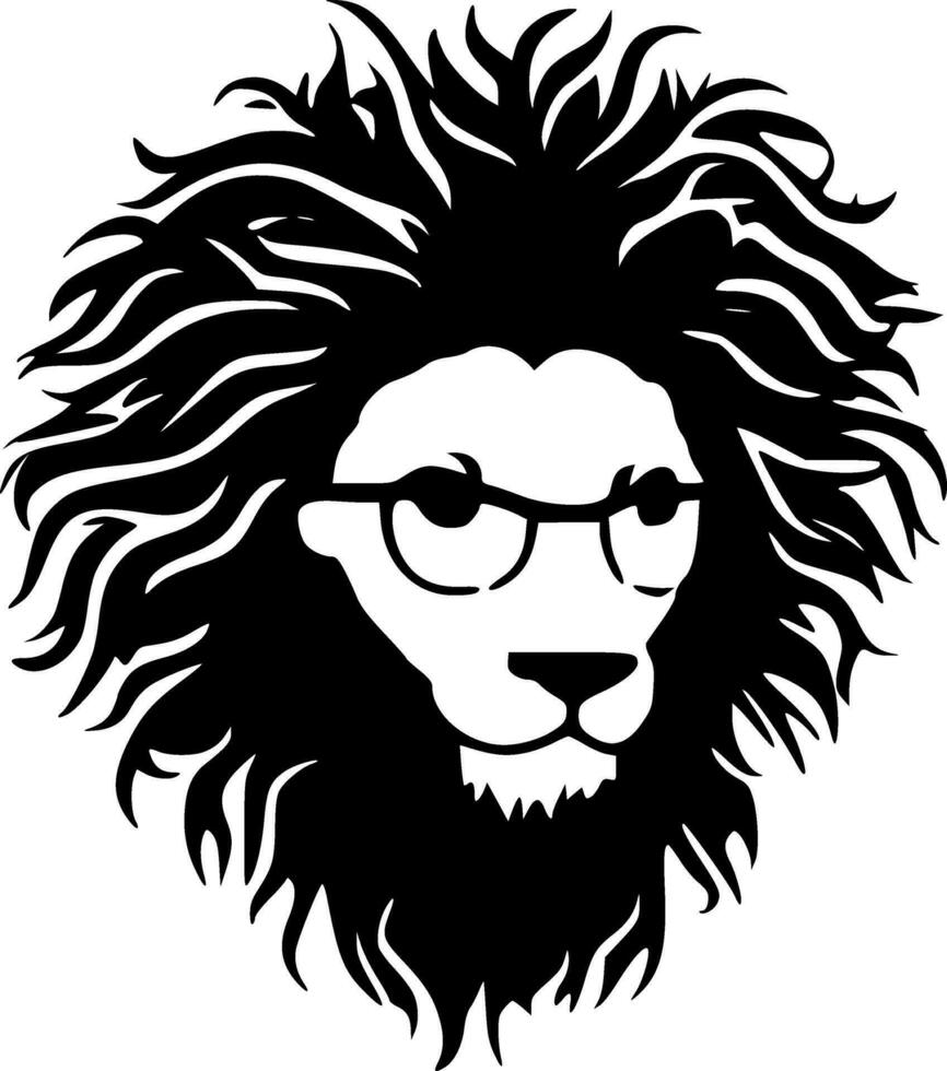 Lion, Minimalist and Simple Silhouette - Vector illustration