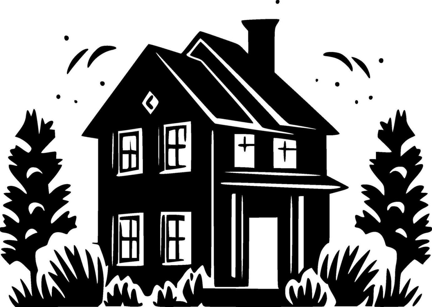 casa - minimalista y plano logo - vector ilustración