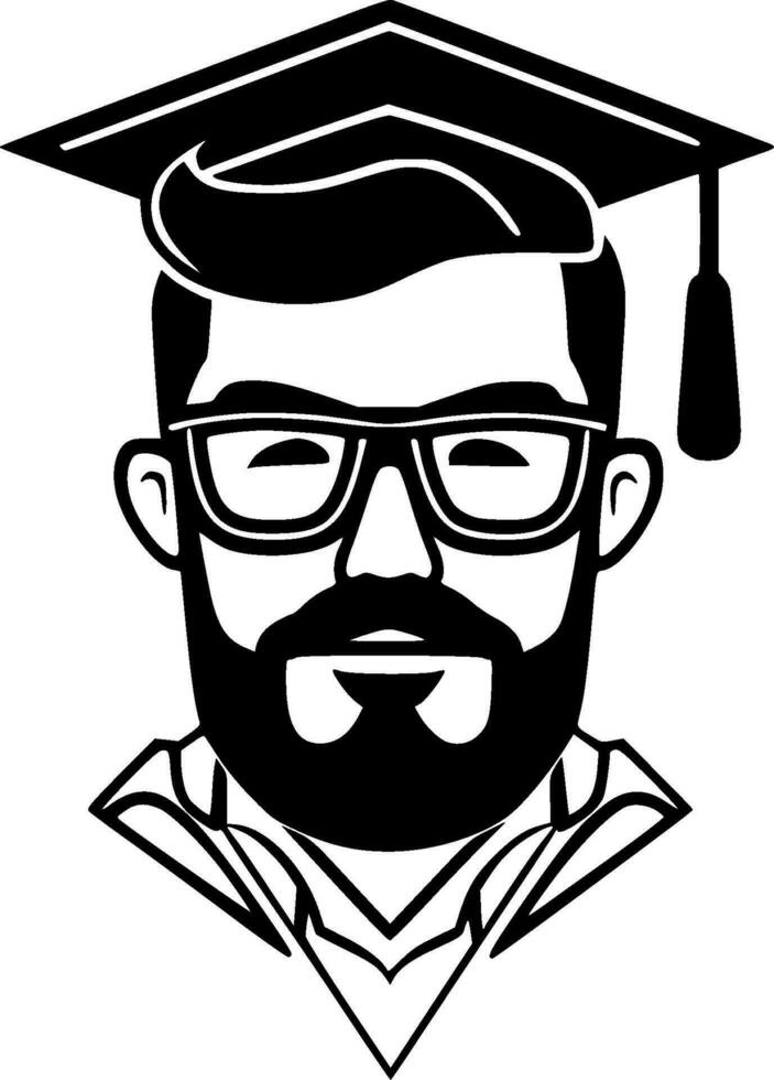 Grad - Black and White Isolated Icon - Vector illustration