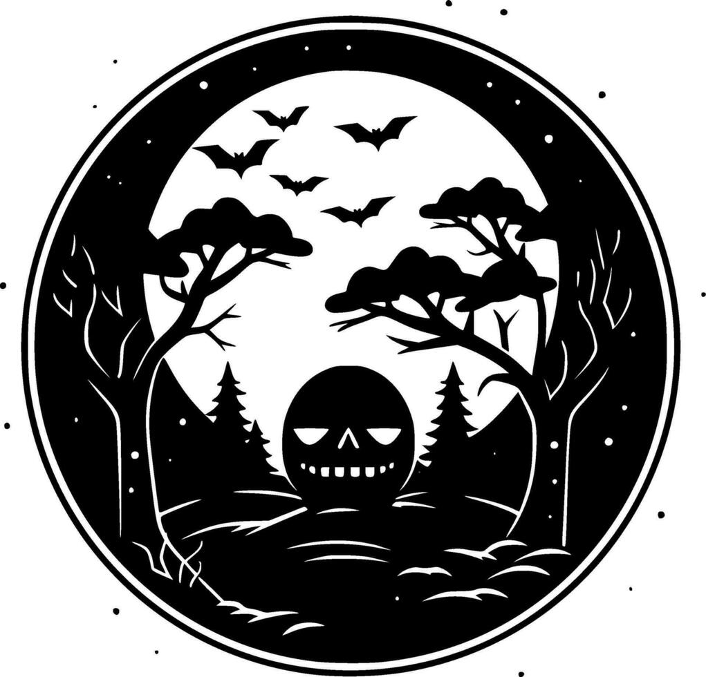 Hallowe'en - Minimalist and Flat Logo - Vector illustration