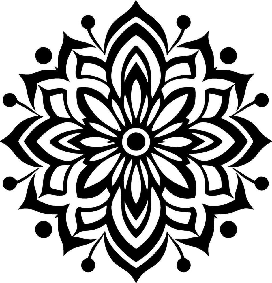 Mandala, Minimalist and Simple Silhouette - Vector illustration