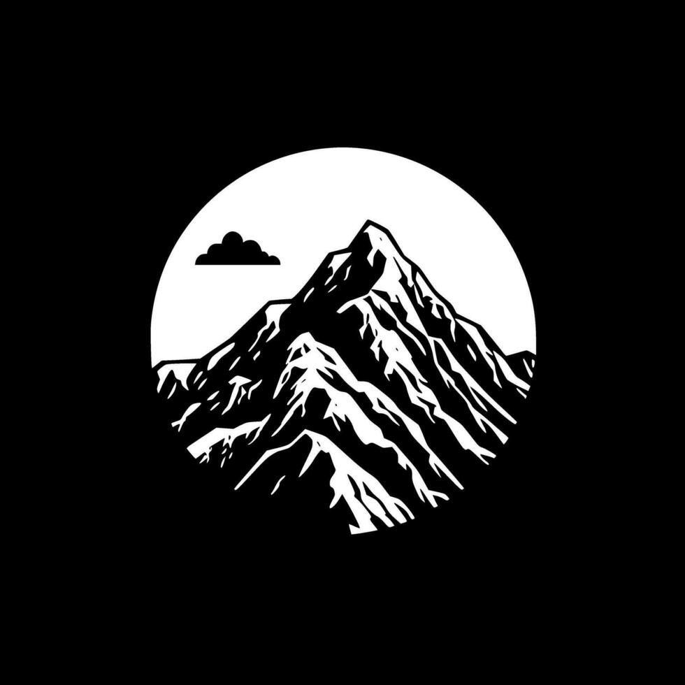 Mountains, Minimalist and Simple Silhouette - Vector illustration