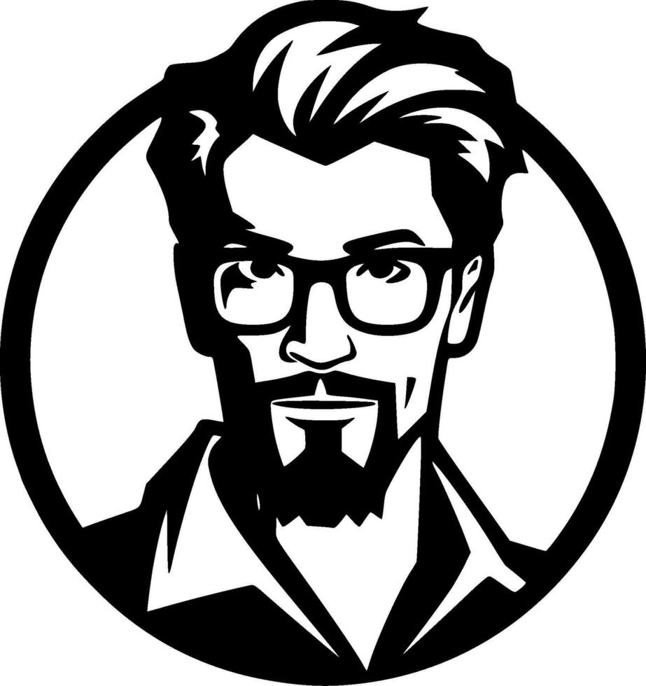 Teacher - Black and White Isolated Icon - Vector illustration