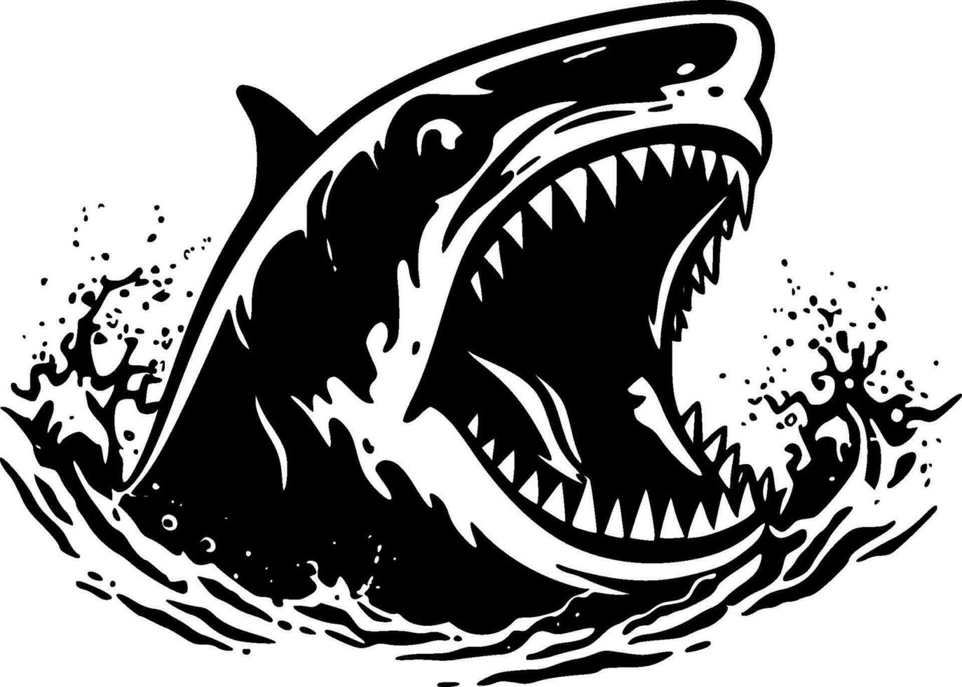 Shark - Minimalist and Flat Logo - Vector illustration