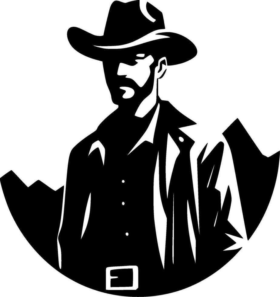 Western, Minimalist and Simple Silhouette - Vector illustration