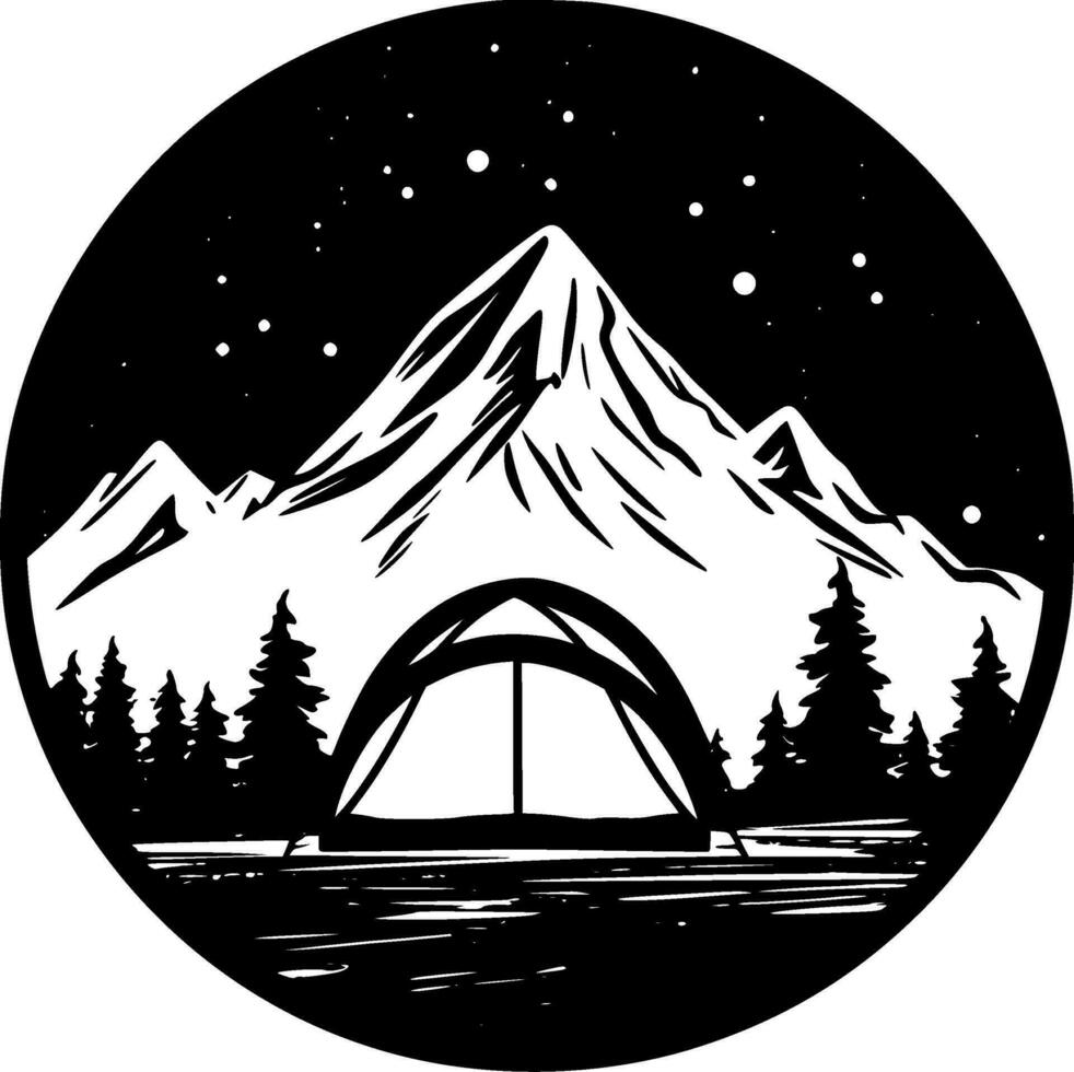 Camping - High Quality Vector Logo - Vector illustration ideal for T-shirt graphic