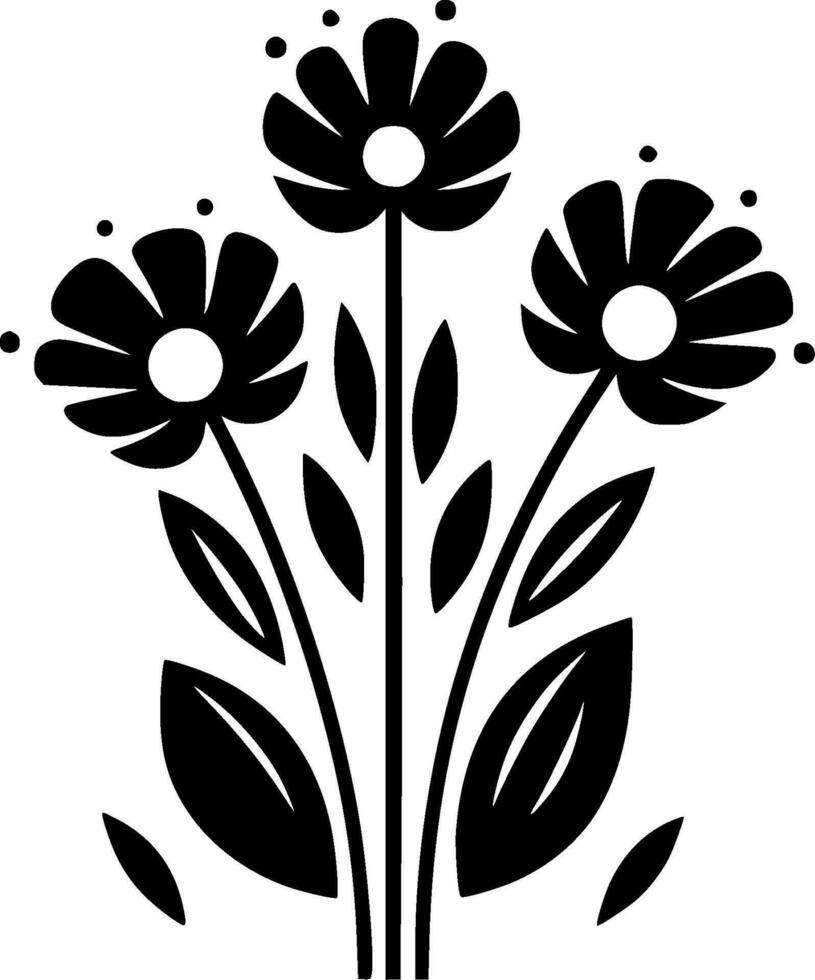 Flowers - High Quality Vector Logo - Vector illustration ideal for T-shirt graphic