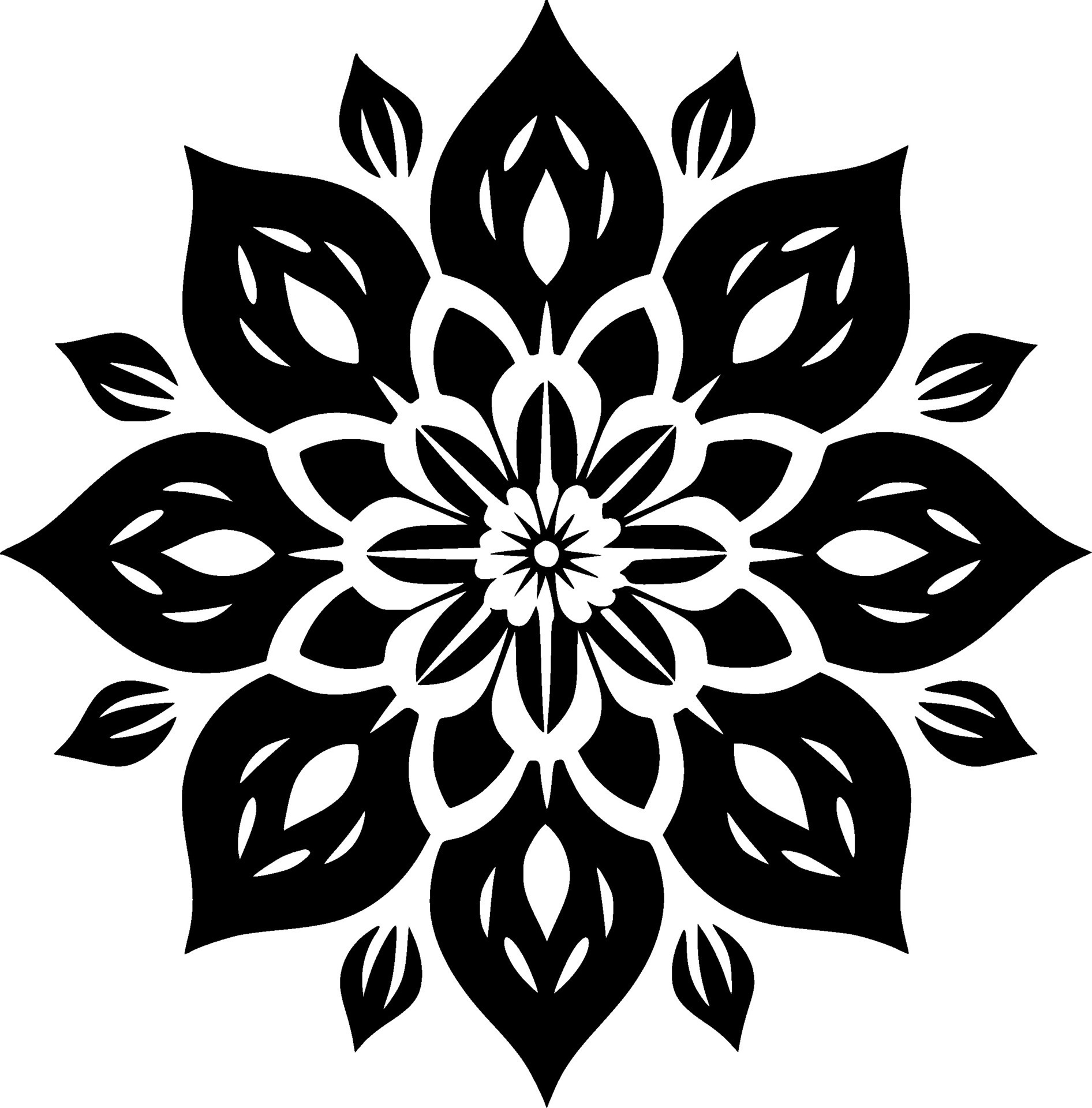 Mandala, Black and White Vector illustration 27207760 Vector Art at