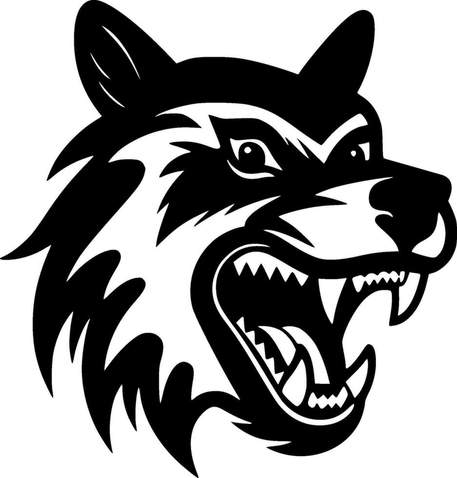 Dog - Black and White Isolated Icon - Vector illustration