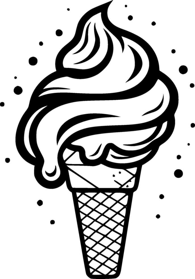 Ice Cream - Minimalist and Flat Logo - Vector illustration