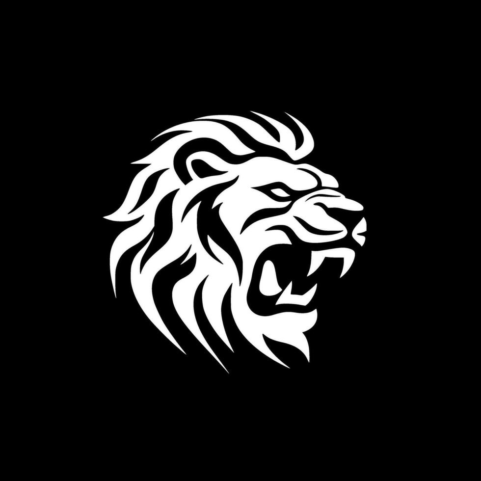 Lion - Minimalist and Flat Logo - Vector illustration