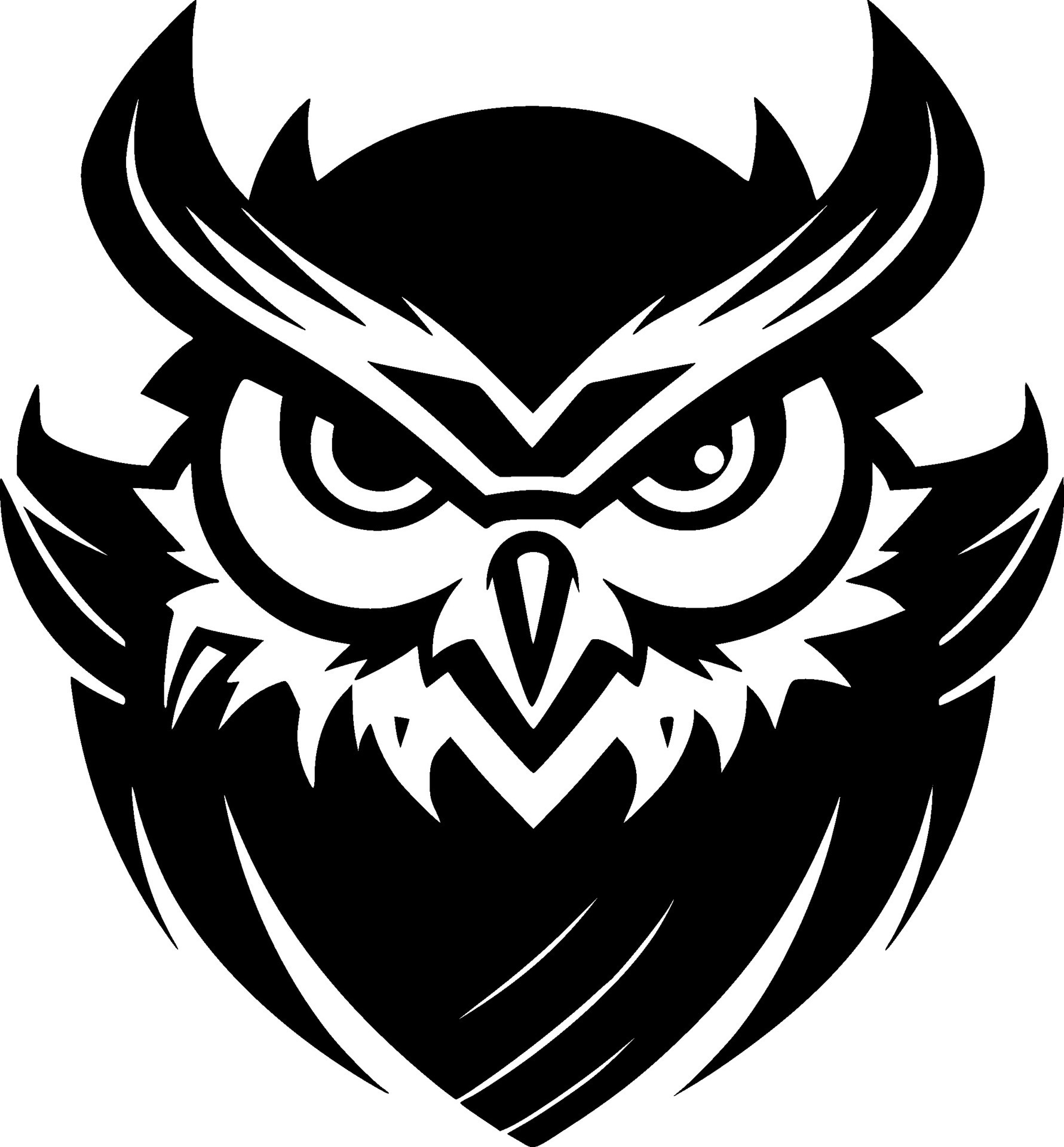 Owl, Black and White Vector illustration 27207832 Vector Art at Vecteezy