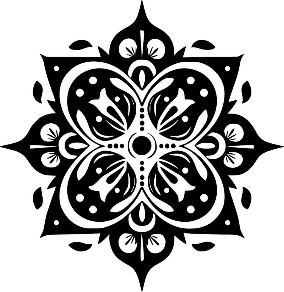Mandala - Minimalist and Flat Logo - Vector illustration