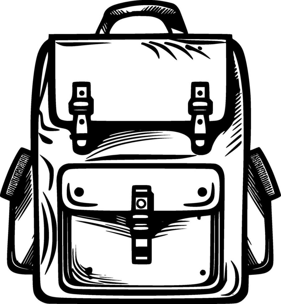 Back To School, Minimalist and Simple Silhouette - Vector illustration