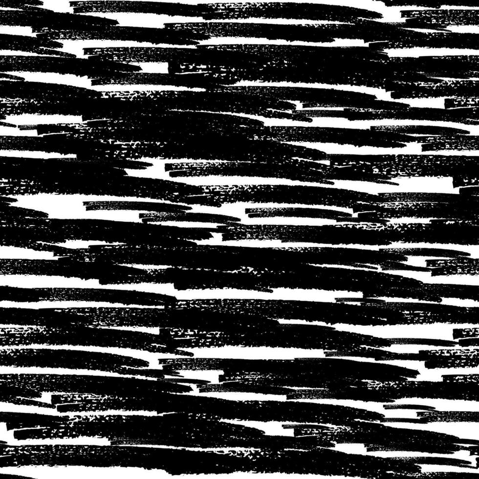 Seamless pattern with black marker brushstrokes vector