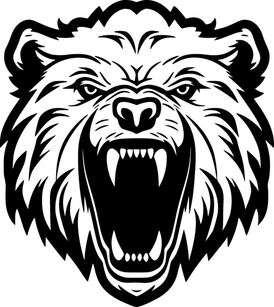 Bear - Minimalist and Flat Logo - Vector illustration