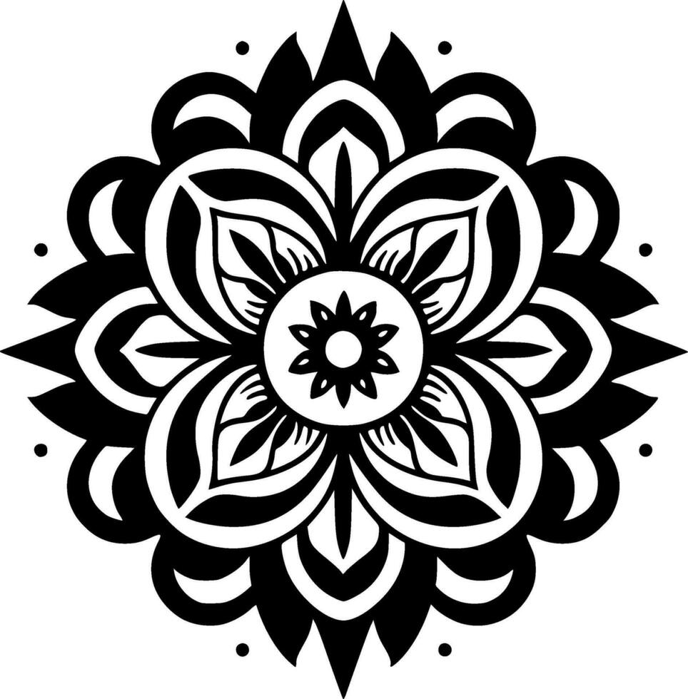 Mandala - Minimalist and Flat Logo - Vector illustration
