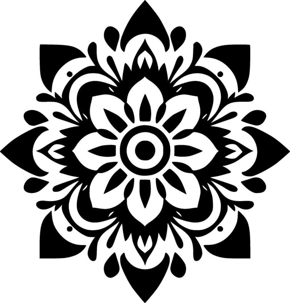 Mandala - Minimalist and Flat Logo - Vector illustration