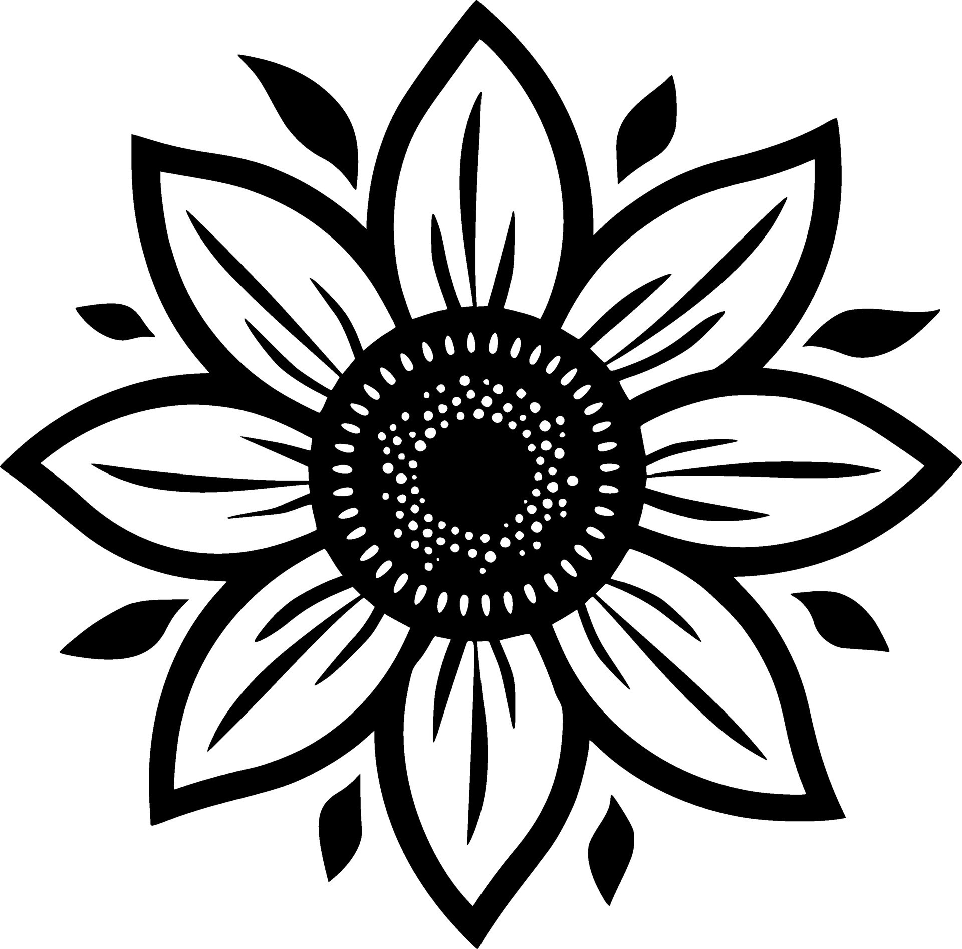 Flower, Black and White Vector illustration 27208075 Vector Art at Vecteezy