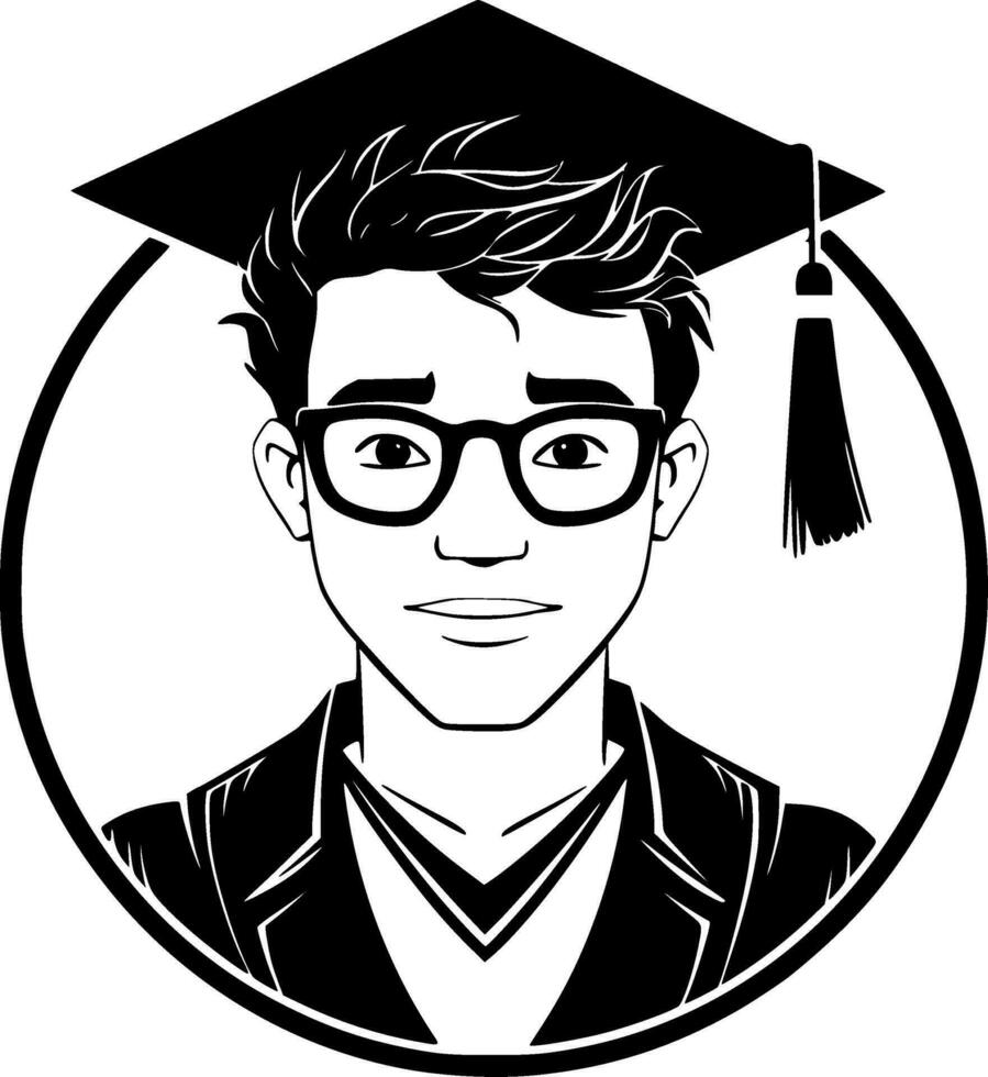 graduado, minimalista y sencillo silueta - vector ilustración