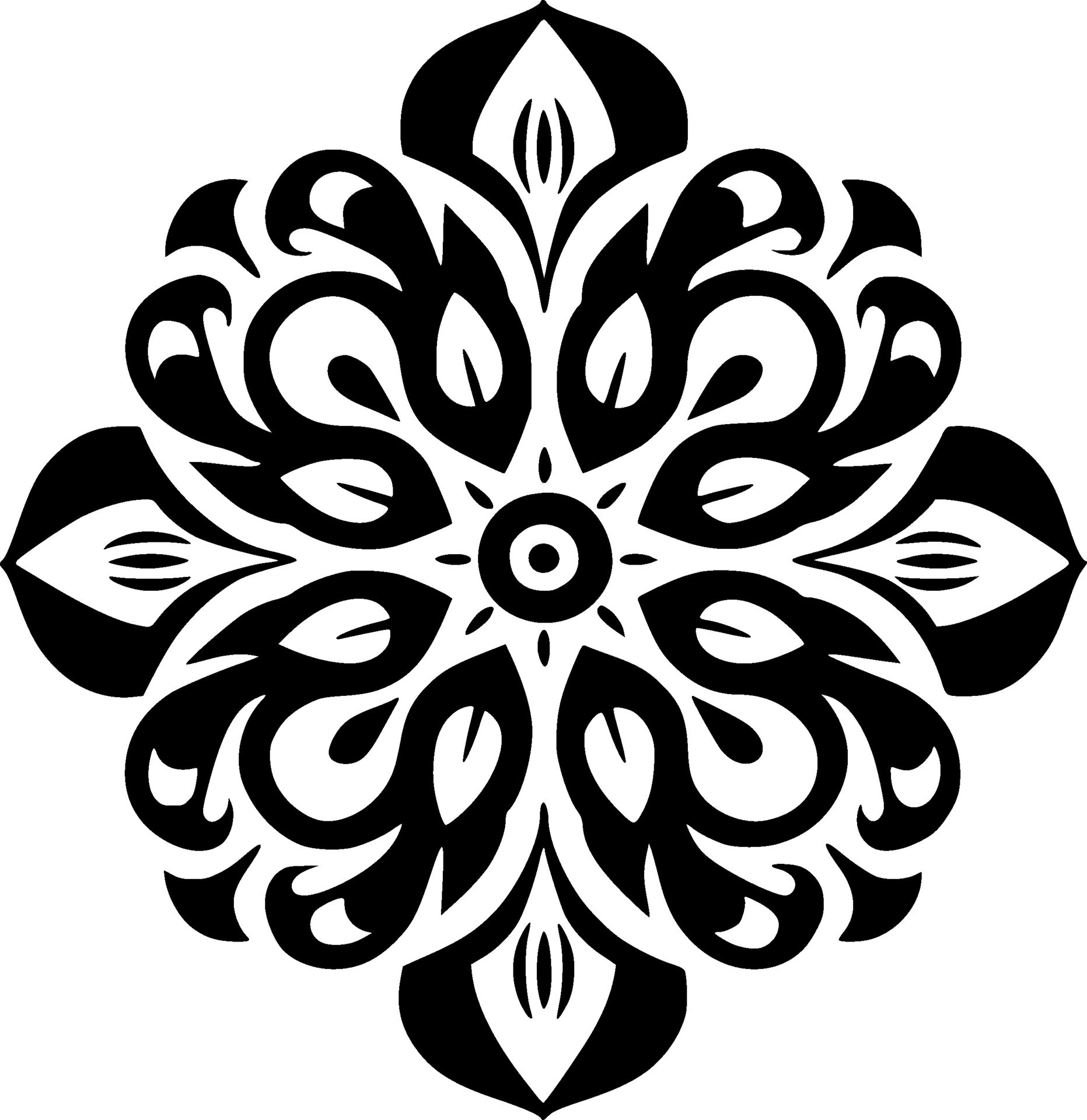 Mandala, Black and White Vector illustration 27208109 Vector Art at
