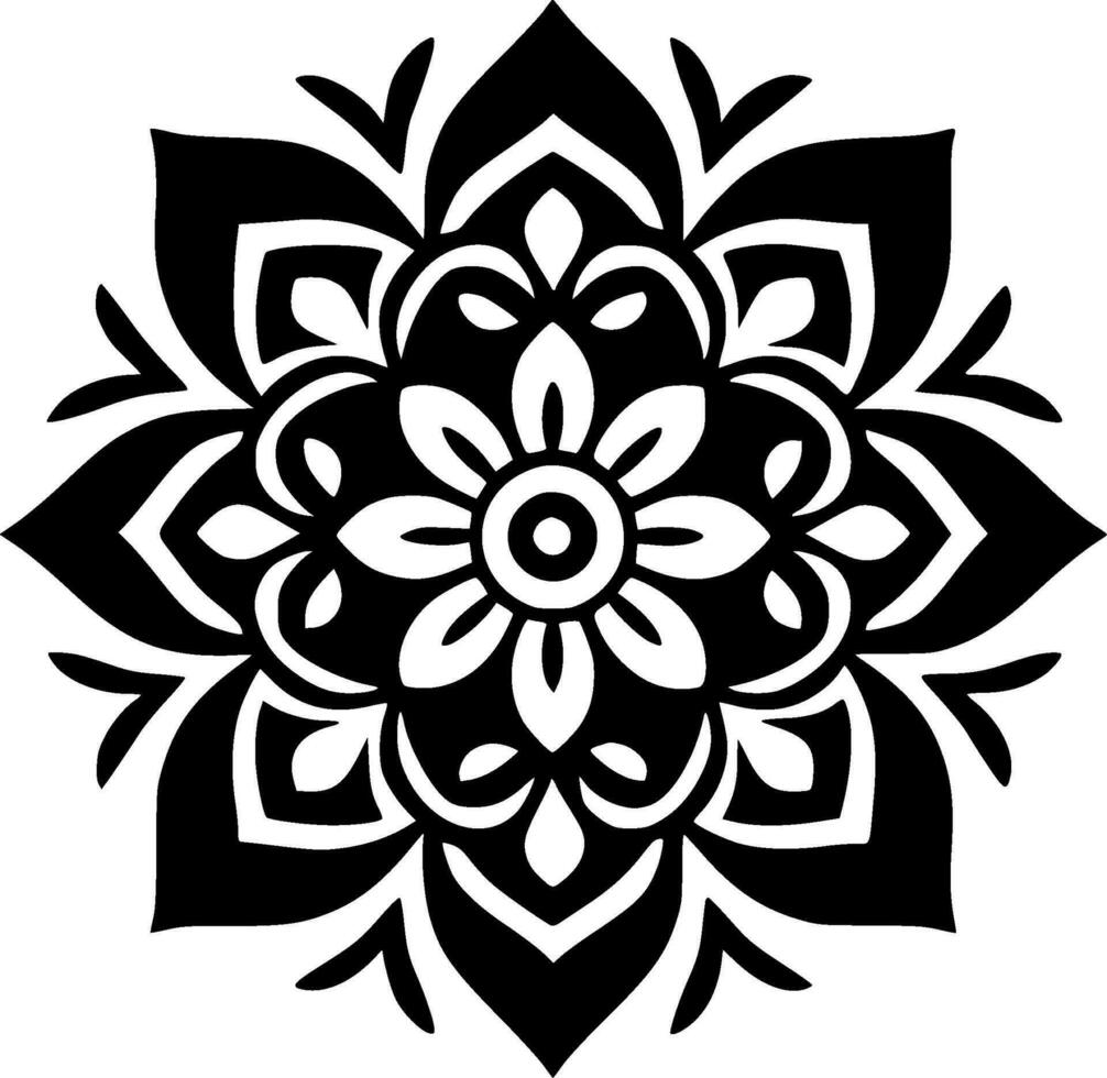 Mandala, Minimalist and Simple Silhouette - Vector illustration