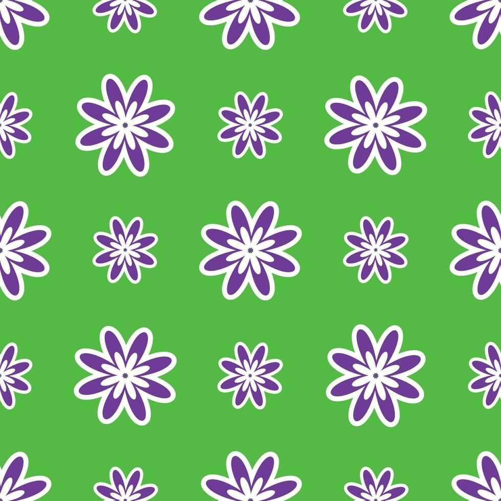 Y2K floral pattern. Funny funky retro flowers background vector