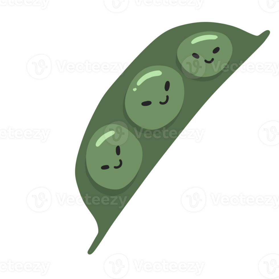 Soya  Vegetable cute happy smile cartoon character png