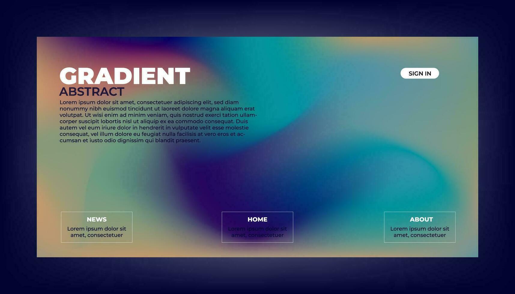 Modern Abstract Background Design with Gradient and Grain Texture. Minimalist Gradient Background with geometric shapes for Website design, landing page, wallpaper, banner, poster, flyer. vector