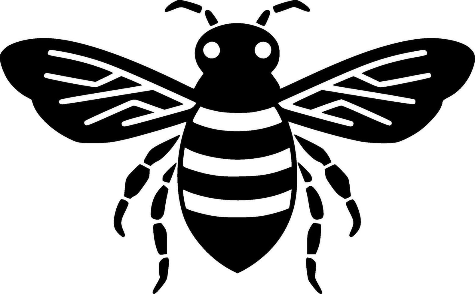 Bee, Minimalist and Simple Silhouette - Vector illustration