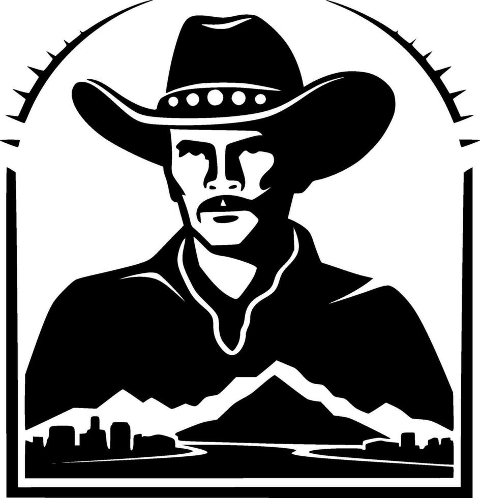Western, Minimalist and Simple Silhouette - Vector illustration