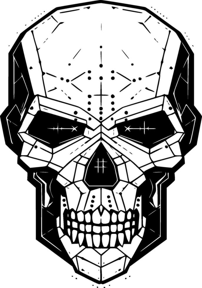 Skull - Minimalist and Flat Logo - Vector illustration