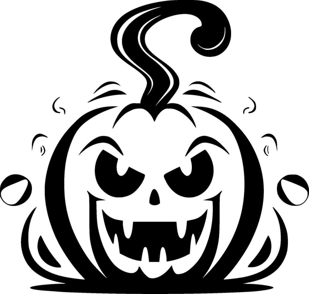 Hallowe'en, Black and White Vector illustration