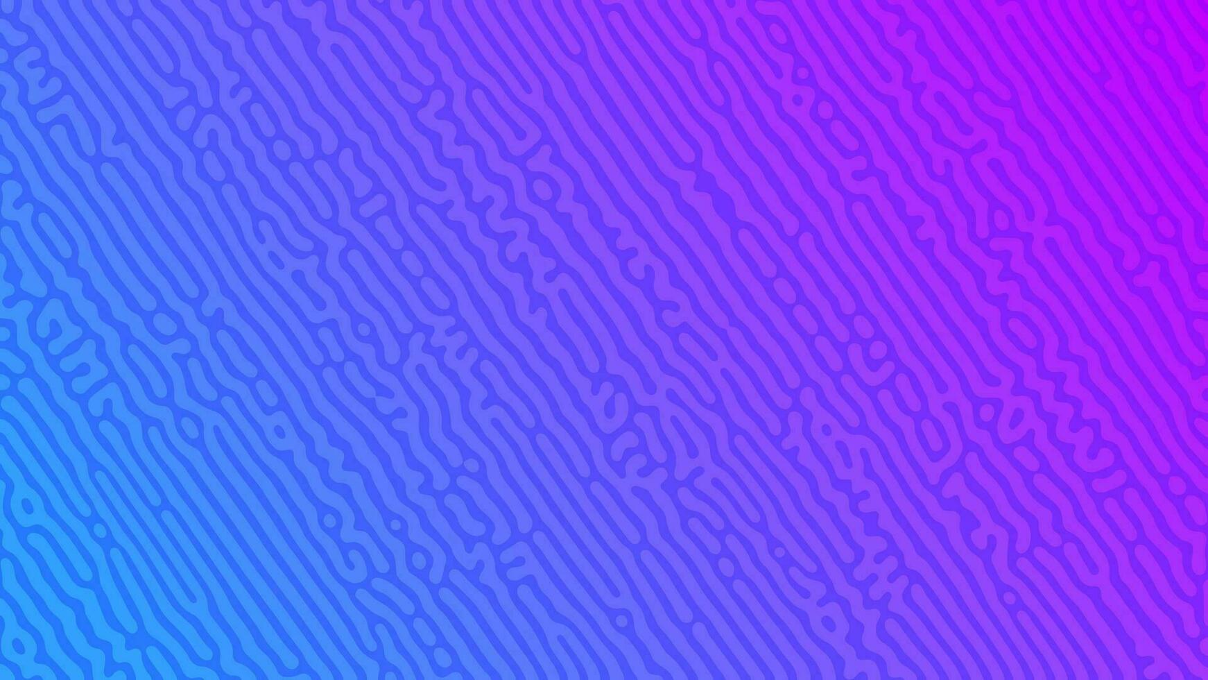 Purple Turing reaction gradient background. Abstract diffusion pattern with chaotic shapes. Vector illustration.