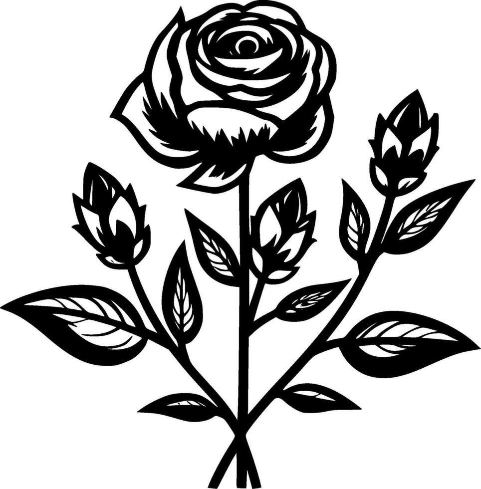 rosas, minimalista y sencillo silueta - vector ilustración