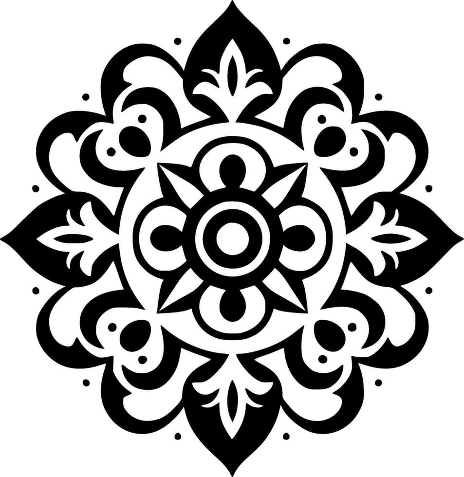 Mandala - Minimalist and Flat Logo - Vector illustration