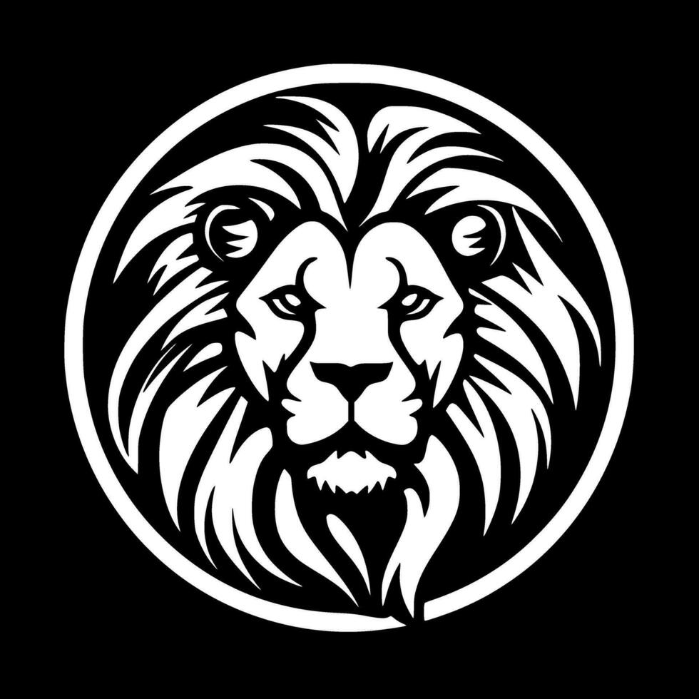 Lion - Minimalist and Flat Logo - Vector illustration