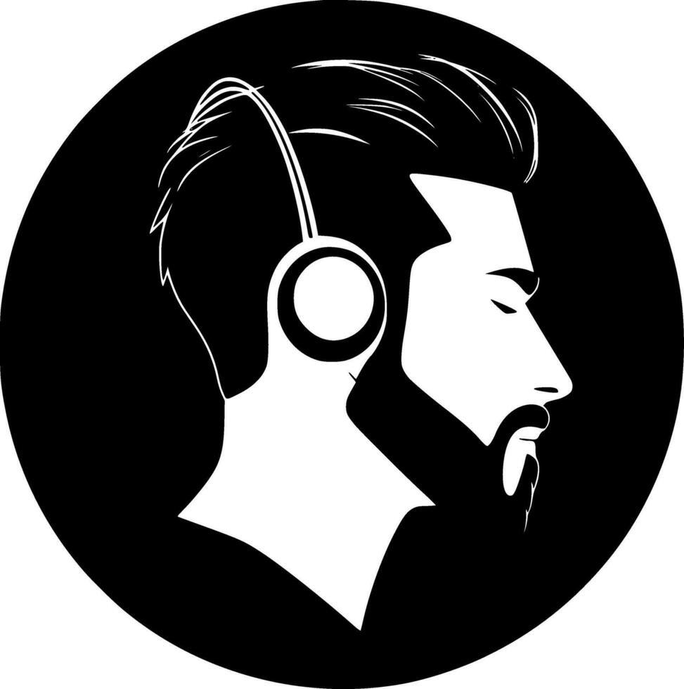 Music, Black and White Vector illustration