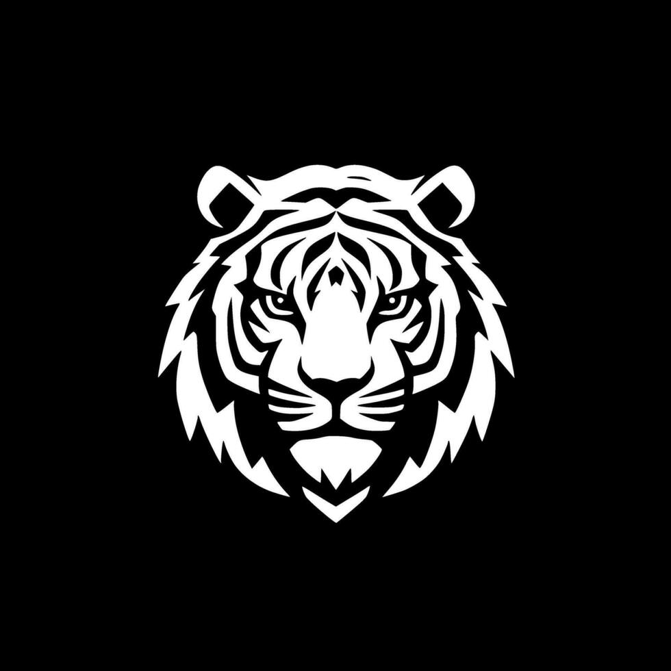 tigre, negro y blanco vector ilustración