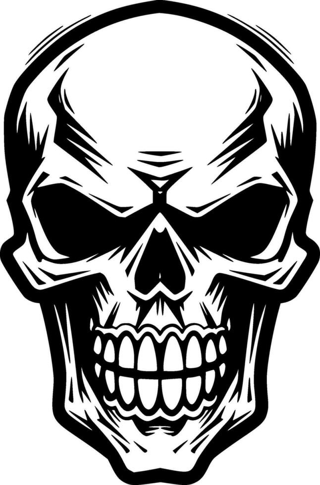 Skull - Black and White Isolated Icon - Vector illustration