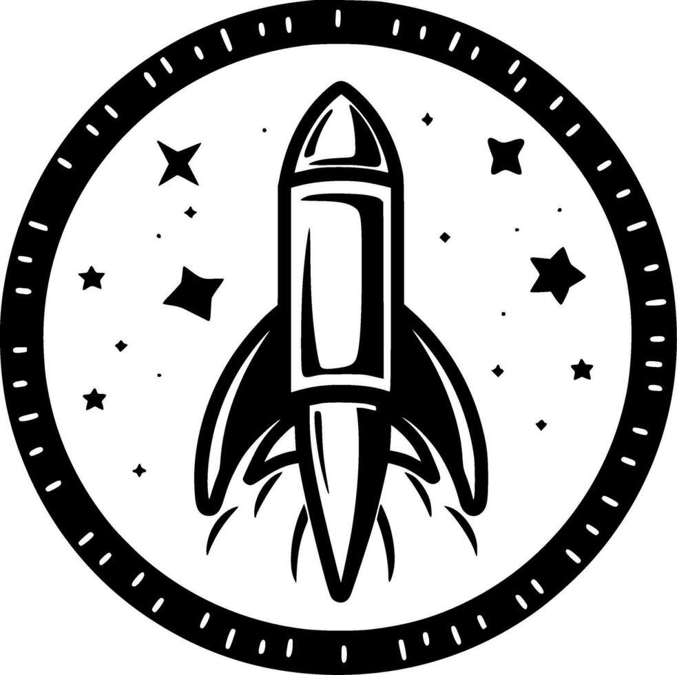 Rocket - Minimalist and Flat Logo - Vector illustration