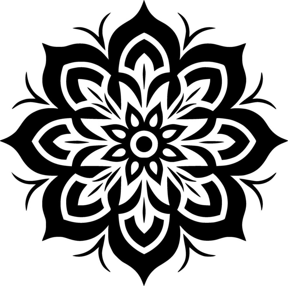 Mandala, Minimalist and Simple Silhouette - Vector illustration