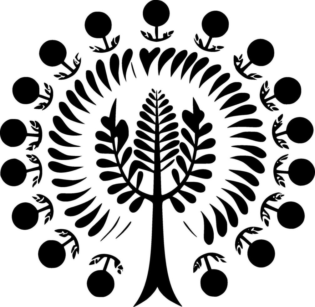 Boho, Minimalist and Simple Silhouette - Vector illustration