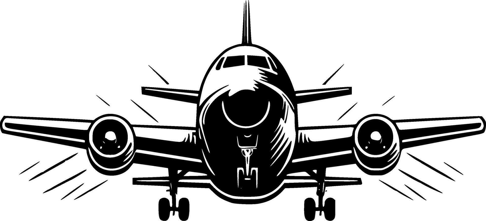 avión - minimalista y plano logo - vector ilustración