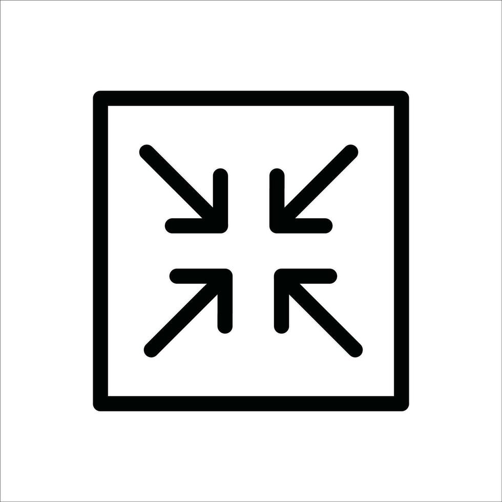 Compress arrows alt icon Design vector